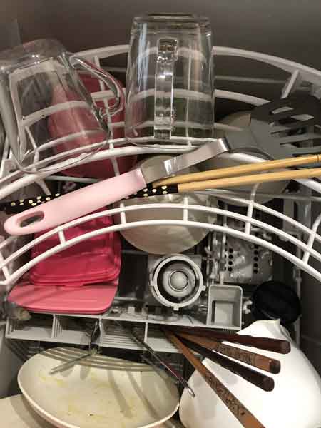 ビルトイン食洗機で食器を洗うときのセット方法