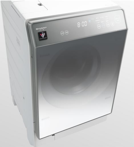 シャープ 洗濯乾燥機 ES-G110-TRハーフミラーガラストップ