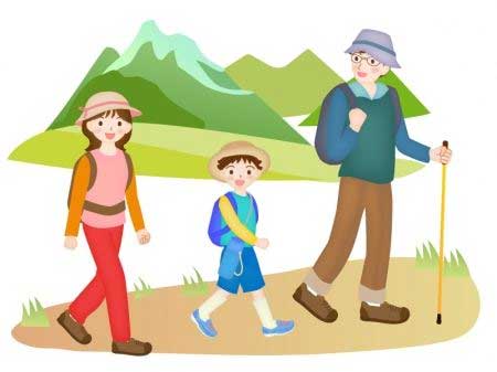 トレッキングでは子供さんも参加できる気軽な山歩き